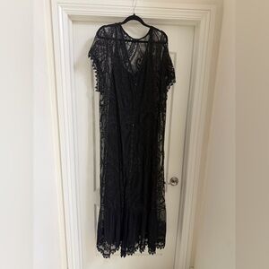 Torrid Black Lace Overlay Dress